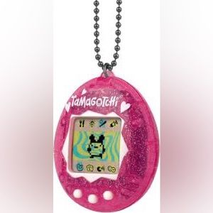 Transparent pink glitter original Tamagotchi